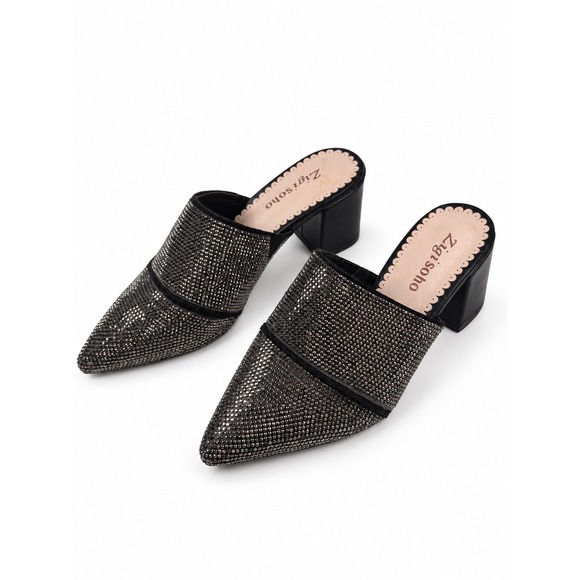 Zigi Soho Shoes - Zigi Soho Vintage Y2K Devora  Rhinestone Slip On Mules Women's Size 6